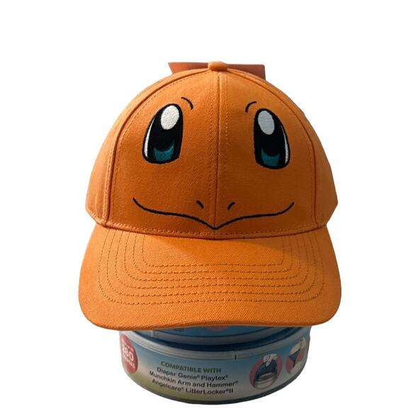 Pokemon Other - POKEMON Charmander #004 Orange Adjustable Baseball Cap OS Fits Most 14 & Older